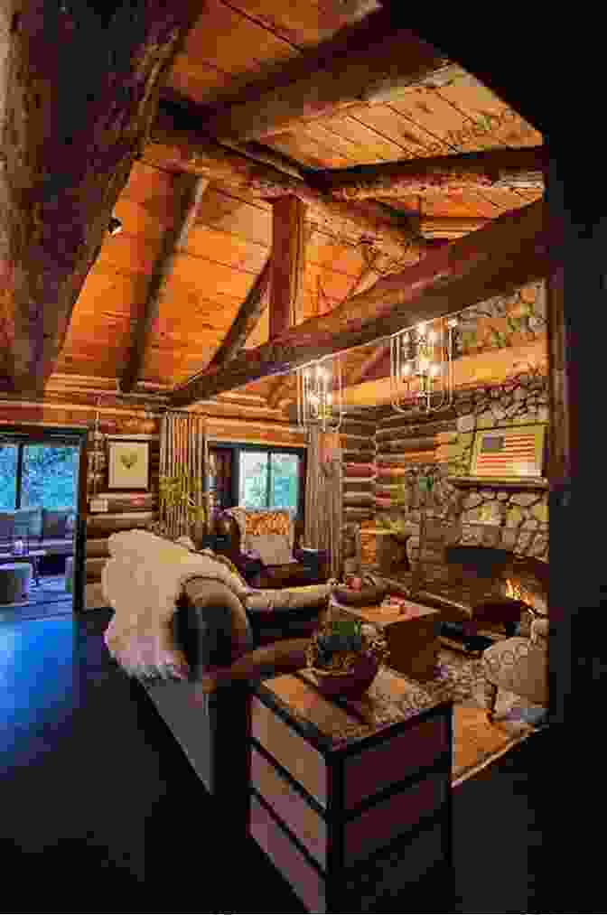 A Cozy Log Cabin Interior With A Fireplace, Wooden Furniture, And Rustic Decor Log Cabin Variations Angela Davids