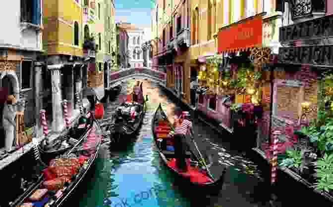 A Gondola Glides Through The Canals Of Venice, Offering A Romantic And Serene Experience. Venice Milan Cortina D Ampezzo The Italian Alps (Travel Adventures)