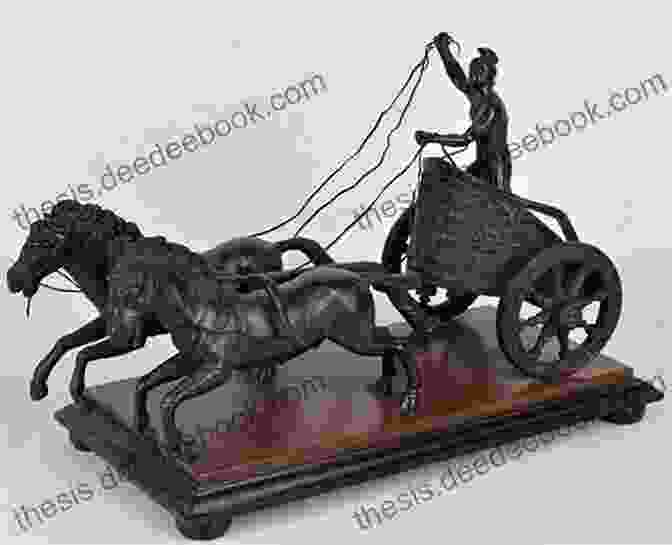 A Large Bronze Statue Of A Man With A Flowing Cloak, Standing In A Chariot Drawn By Four Horses. Julius Caesar: The Colossus Of Rome (Roman Imperial Biographies)