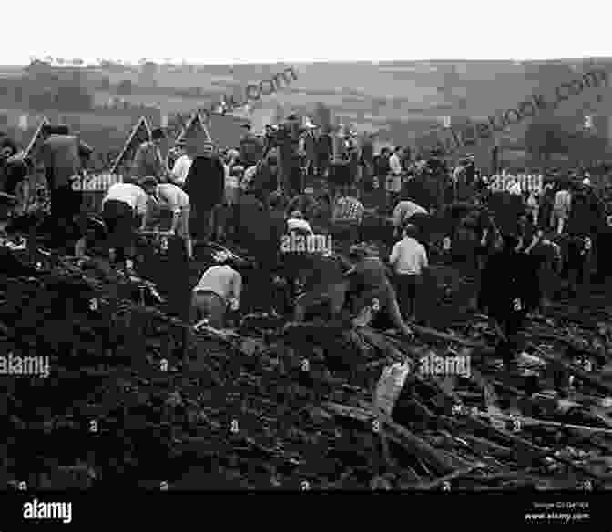 Aberfan Disaster Aftermath, Rescuers Working At The Site, Black And White Photograph Aberfan: Government And Disaster Michael E O Hanlon