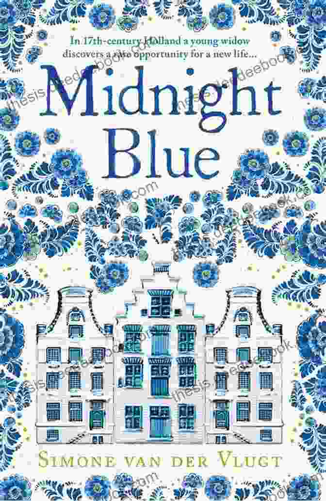 Cover Art For 'Midnight Blue' By Simone Van Der Vlugt, Depicting A Woman In A Blue Dress Standing In A Dark Room, Her Face Obscured By A Hat And Veil. Midnight Blue: A Novel Simone Van Der Vlugt