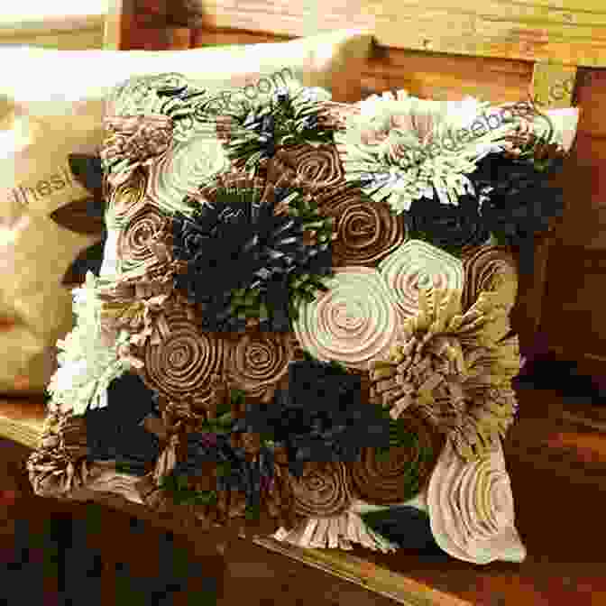 Cozy Wool Appliqué Pillow With Leaf Motifs On A Soft, Neutral Background Cozy Wool Applique Pillows Elizabeth Angus