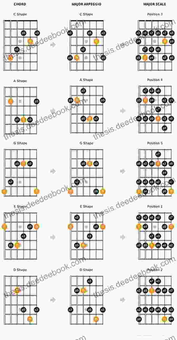 Diagram Of A Guitar Fretboard With Arpeggios And Chords Highlighted The Ultimate Scale (GUITARE)
