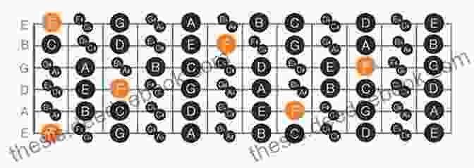 Guitar Fretboard With Musical Notes Highlighted The Ultimate Scale (GUITARE)