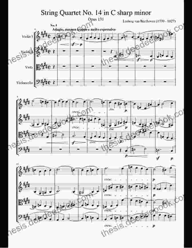Musical Score Of The First Movement Of String Quartet No. 14 In C Sharp Minor, Op. 131 The Galitzin Quartets Of Beethoven: Opp 127 132 130 (Princeton Legacy Library)