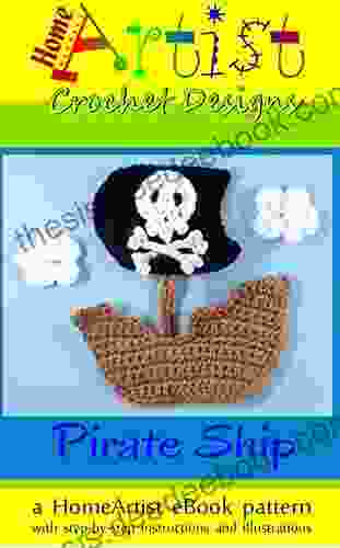PIRATE SHIP Crochet Pattern Applique By HomeArtist Designs