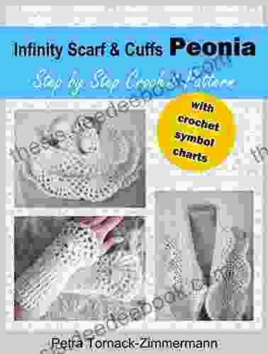 Infinity Scarf Cuffs PEONIA: Step By Step Crochet Pattern